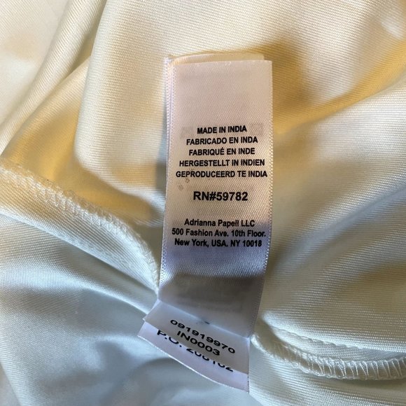 NWT Adrianna Papell White 3/4 Sleeve Scoop Back Sequin Gown Formal Maxi Size 8 - Picture 10 of 10